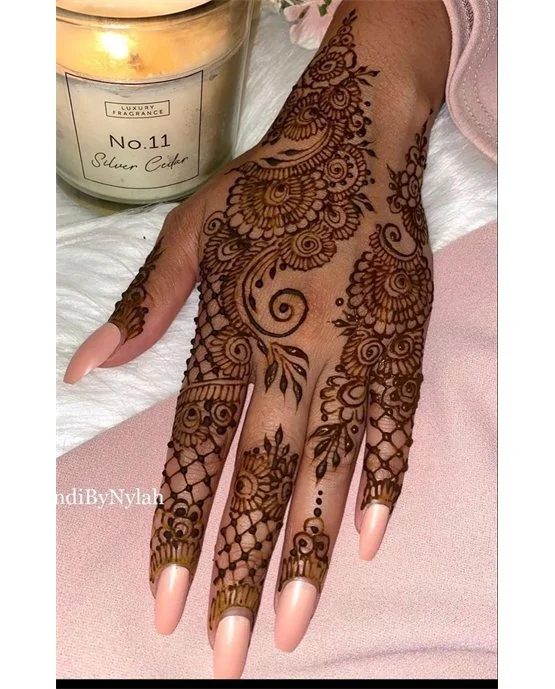 Vibrant Dots Back Hand Mehndi Design Formation Vibrant Dots Back Hand Mehndi Design Formation